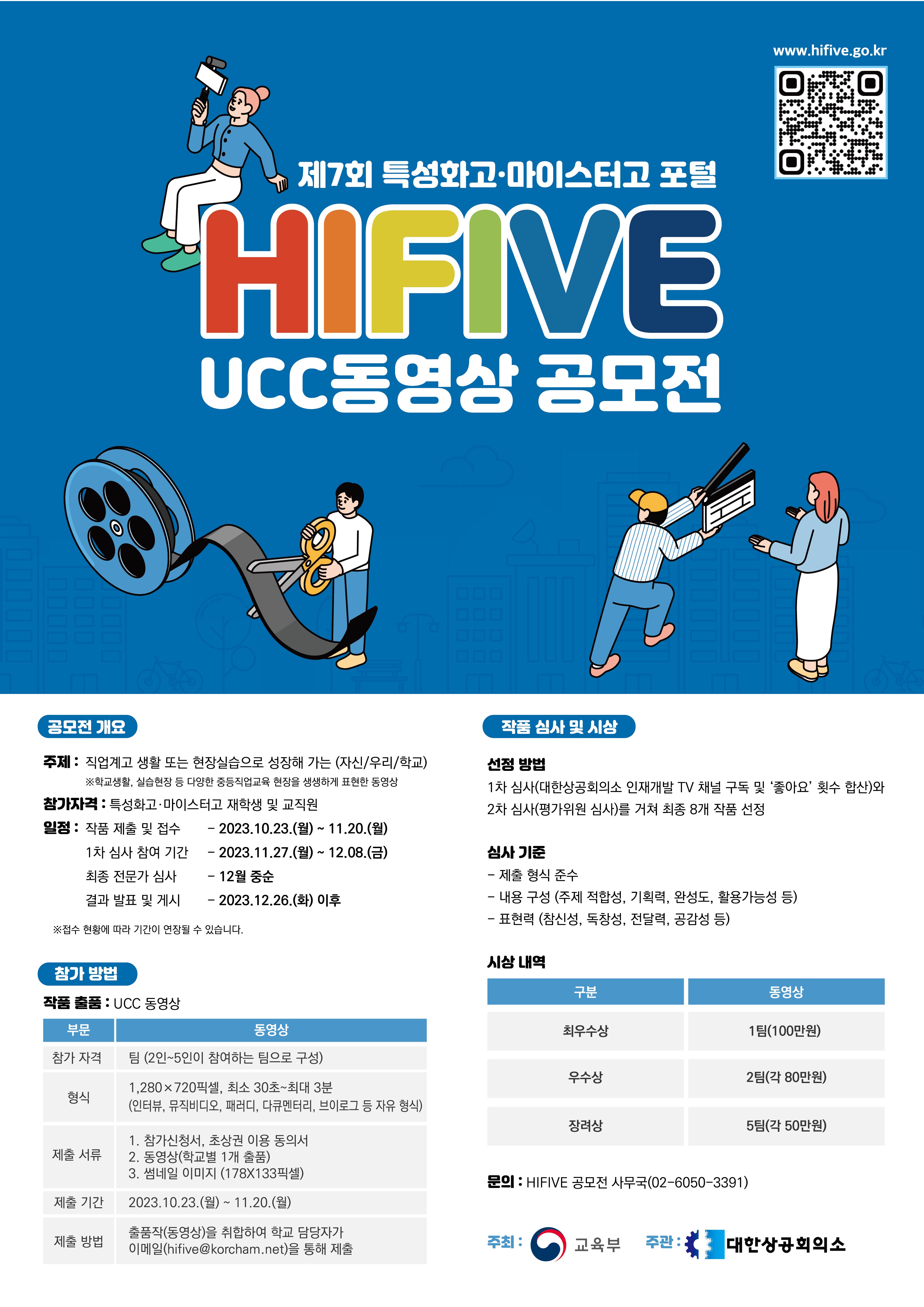 1-1.제7회 특성화고·마이스터고 포털 HIFIVE UCC 동영상 공모전 포스터.jpg